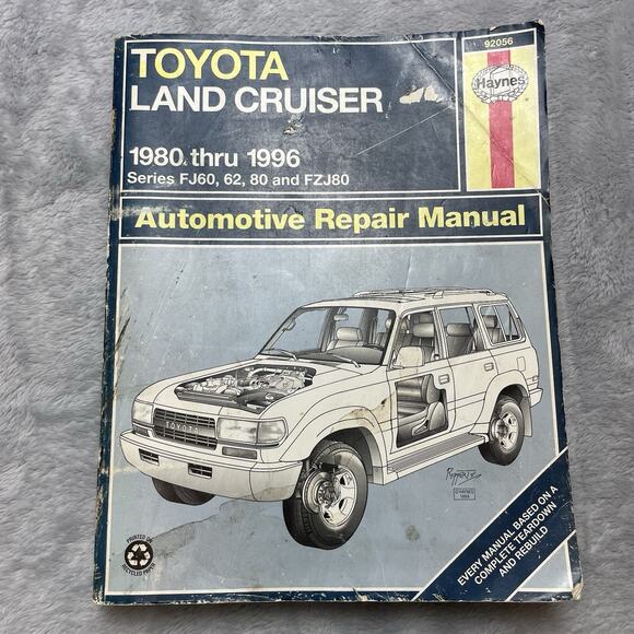 Haynes Toyota Land Cruiser Automotive Repair Manual 1980-1996 Series FJ60 FZJ80 - Picture 1 of 8